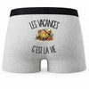 Boxer Homme Les vacances c'est la vie – Impression au dos