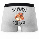 Boxer Homme Ma maman c'est ma vie – Impression au dos