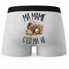 Boxer Homme Ma mamie c'est ma vie – Impression au dos