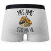 Boxer Homme Mes amis c'est ma vie – Impression au dos