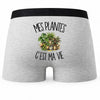 Boxer Homme Mes plantes c'est ma vie – Impression au dos