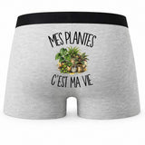 Boxer Homme Mes plantes c'est ma vie – Impression au dos