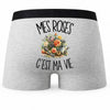 Boxer Homme Mes roses c'est ma vie – Impression au dos