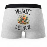 Boxer Homme Mes roses c'est ma vie – Impression au dos