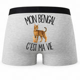 Boxer Homme Mon Bengal c'est ma vie – Impression au dos