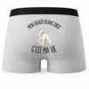 Boxer Homme Mon Berger Blanc Suisse c'est ma vie – Impression au dos