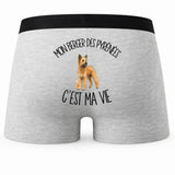 Boxer Homme Mon Berger des Pyrénées c'est ma vie – Impression au dos