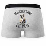 Boxer Homme Mon Boston Terrier c'est ma vie – Impression au dos