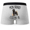 Boxer Homme Mon Briard c'est ma vie – Impression au dos
