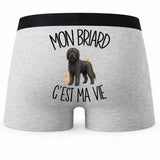 Boxer Homme Mon Briard c'est ma vie – Impression au dos