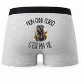 Boxer Homme Mon Cane Corso c'est ma vie – Impression au dos
