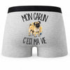 Boxer Homme Mon Carlin c'est ma vie – Impression au dos