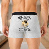 Boxer Homme Mon Carlin c'est ma vie – Impression au dos