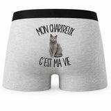 Boxer Homme Mon Chartreux c'est ma vie – Impression au dos