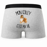 Boxer Homme Mon Colley c'est ma vie – Impression au dos