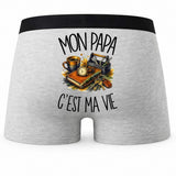 Boxer Homme Mon papa c'est ma vie – Impression au dos