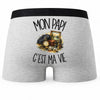 Boxer Homme Mon papi c'est ma vie – Impression au dos