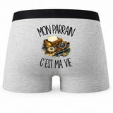 Boxer Homme Mon parrain c'est ma vie – Impression au dos