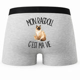 Boxer Homme Mon Ragdoll c'est ma vie – Impression au dos