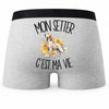 Boxer Homme Mon Setter c'est ma vie – Impression au dos