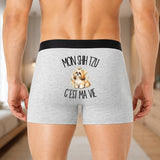 Boxer Homme Mon Shih Tzu c'est ma vie – Impression au dos