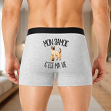 Boxer Homme Mon Siamois c'est ma vie – Impression au dos