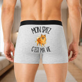 Boxer Homme Mon Spitz c'est ma vie – Impression au dos
