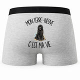 Boxer Homme Mon Terre-Neuve c'est ma vie – Impression au dos
