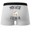 Boxer Homme Mon Westie c'est ma vie – Impression au dos