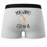 Boxer Homme Mon Whippet c'est ma vie – Impression au dos