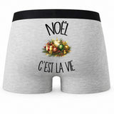 Boxer Homme Noël c'est la vie – Impression au dos