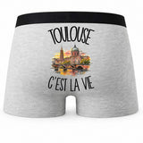 Boxer Homme Toulouse c'est la vie – Impression au dos