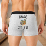 Boxer Homme Aubagne c’est la vie – Impression au dos