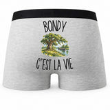 Boxer Homme Bondy c’est la vie – Impression au dos