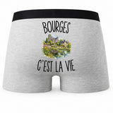 Boxer Homme Bourges c’est la vie – Impression au dos