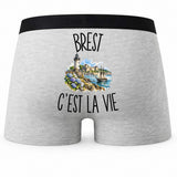 Boxer Homme Brest c’est la vie – Impression au dos