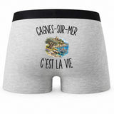 Boxer Homme Cagnes-sur-Mer c’est la vie – Impression au dos