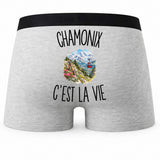 Boxer Homme Chamonix c’est la vie – Impression au dos