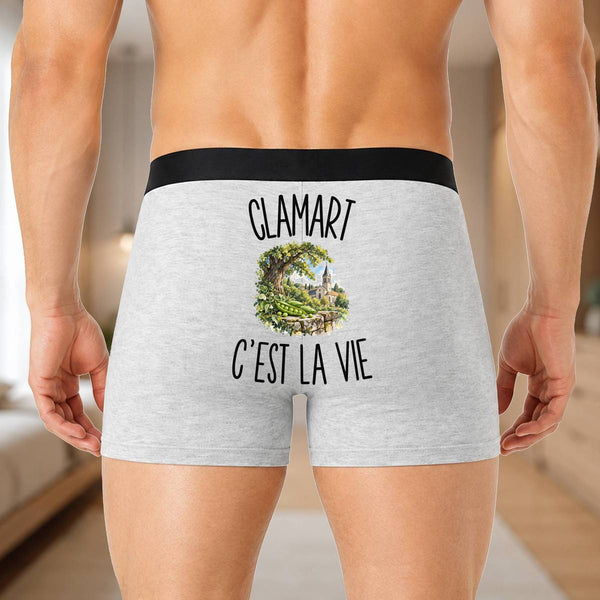 Boxer Homme Clamart c’est la vie – Impression au dos