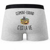 Boxer Homme Clermont-Ferrand c’est la vie – Impression au dos