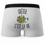 Boxer Homme Créteil c’est la vie – Impression au dos