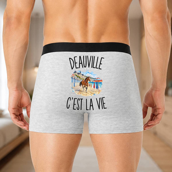 Boxer Homme Deauville c’est la vie – Impression au dos