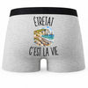 Boxer Homme Étretat c’est la vie – Impression au dos