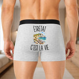 Boxer Homme Étretat c’est la vie – Impression au dos