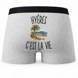 Boxer Homme Hyères c’est la vie – Impression au dos