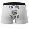 Boxer Homme L’Argentine c’est la vie – Impression au dos