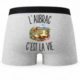 Boxer Homme L’Aubrac c’est la vie – Impression au dos