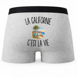 Boxer Homme La Californie c’est la vie – Impression au dos