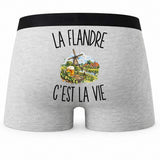 Boxer Homme La Flandre c’est la vie – Impression au dos
