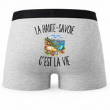 Boxer Homme La Haute-Savoie c’est la vie – Impression au dos